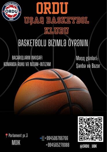Ремонт техники: Basketbolu bizimlə öyrən! 🏀 6–16 yaşlı uşaqlar üçün məşqlər 📅 Şənbə və — 1