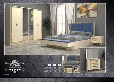 угловая тумба: Двуспальная кровать, 2 тумбы, Турция, Новый — 1