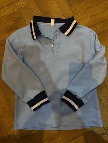 фольксваген поло замена: Uşaq üçün polo köynək – açıq mavi rəngdə, yaxası və manjetləri tünd — 2