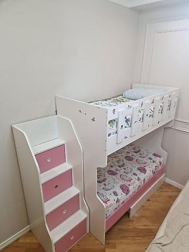 tekstil: Oğlan və qız üçün, İşlənmiş, Çarpayı, Matras ilə, Siyirməli, Laminat — 6