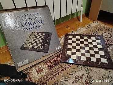 Poliester böyük ölçülü şahmat taxtası - Material: poliester səth