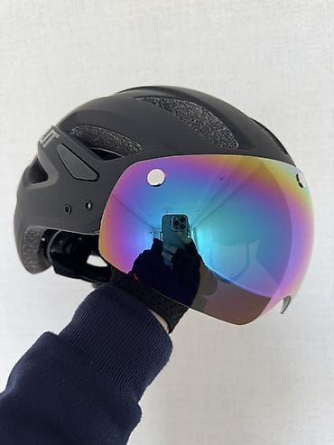 Velosiped ehtiyyat hissələri: Velosiped dəbilqəsi – inteqrə olunmuş maqnitli vizorlu Universal — 2