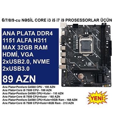 Ana Plata "DDR4 LGA 1151 Alfa H311" ⭐DDR4 LGA 1151 Alfa H311 (Yeni) - — 1