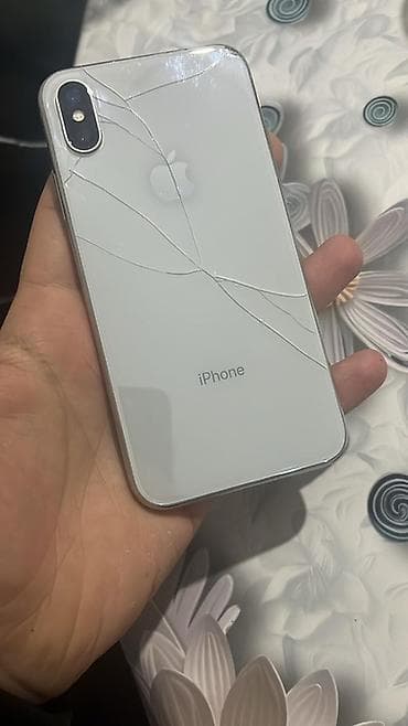 13 pro irşad: IPhone X, 64 GB, Ağ, Qırıq — 2