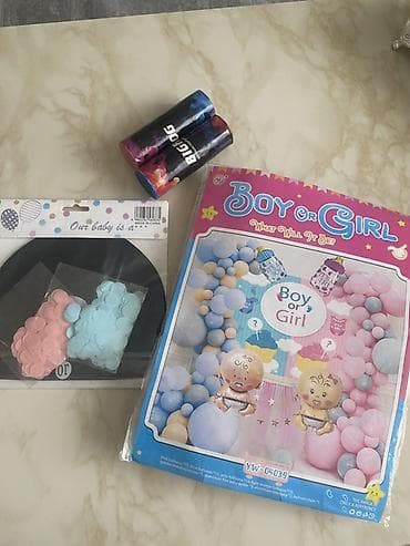 miska sekilleri: Gender Reveal dekor seti – “Boy or Girl” Paket tərkibi: - “Boy or — 1