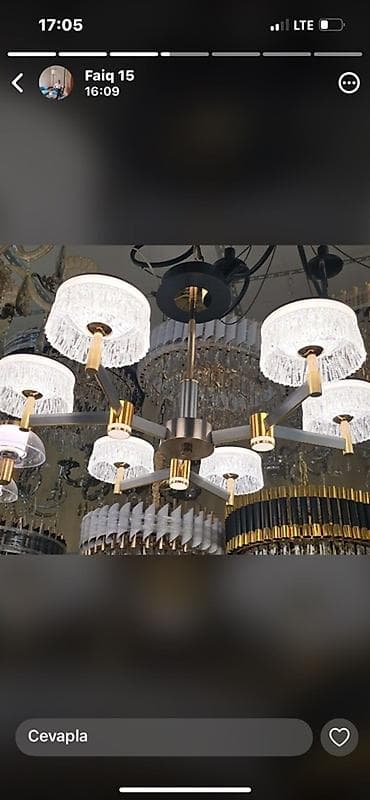isiqlandirma: Led Çılçıraq, 4 və daha çox lampa, Metal — 2