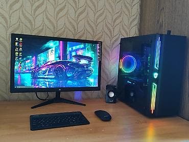 şiş kabab: Gaming stolüstü kompüter seti Əla vəziyyətdədir Monitor klaviatura — 1