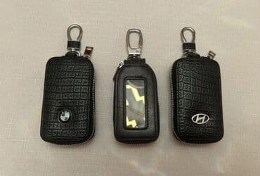 Avtomobil açarı üçün dəri açarlıq qabı - Material: teksturalı qara