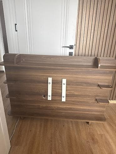 TV üçün divar paneli və rəf dəsti - Material: ağac teksturalı lalafo.az -da TV üçün divar paneli və rəf dəsti - Material: ağac teksturalı