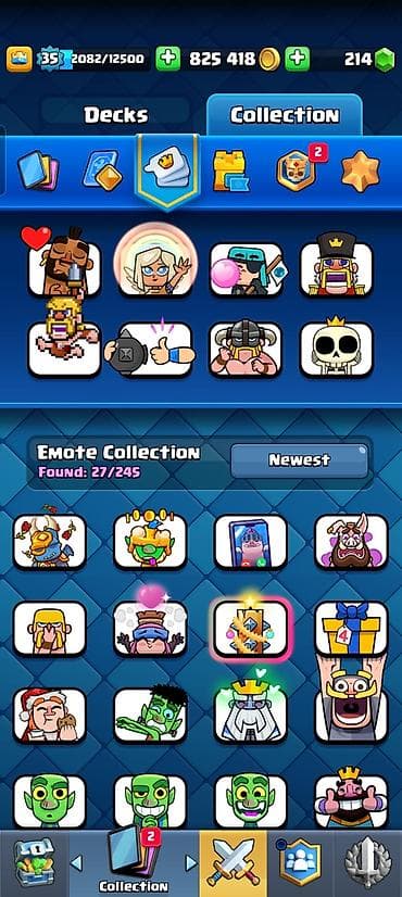 Книги и журналы: Clash Royale hesabı 35 level 850 min pul. 27 emoji. 7620 kupa — 3