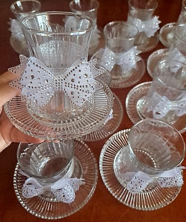 sap: Çay dəsti, rəng - Gümüşü, Şüşə, 12 nəfərlik, Türkiyə — 1