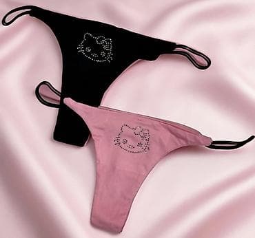 tumus: Məhsul: Qadın string alt paltarı – 2-lik dəst - Rənglər: qara və — 1