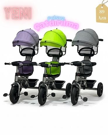 🔆 3 Təkərli Uşaq Velosipedi – Rezin Təkərli Model 🔆 3 Təkərli Uşaq