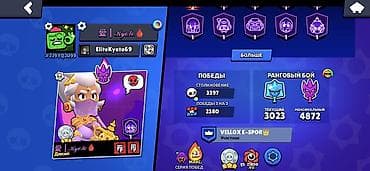 ət soyducusu: Brawl Stars oyunu üçün inkişaf etmiş hesab - Kupa: 69 030 - Ulduz — 9