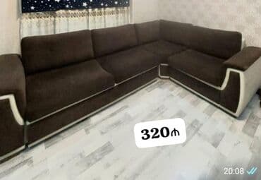 İşlənmiş, Künc divan, Qonaq otağı üçün, Açılan