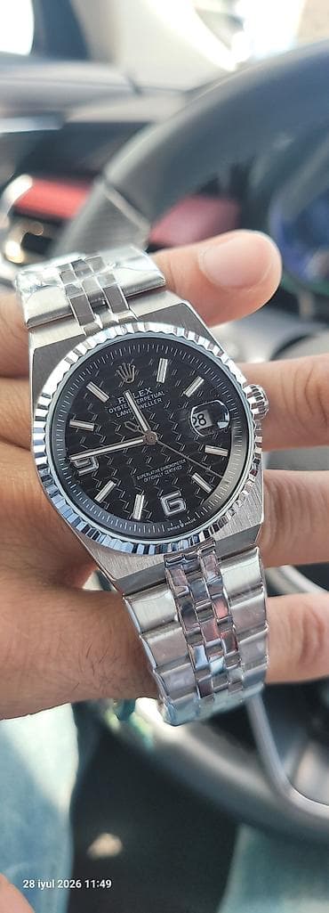 sensor saatlar: Rolex Oyster Perpetual “Land‑Dweller” tərzində kişi qol saatı - — 1