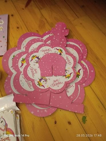 iplər: Unicorn temalı ad günü dekorasiya və süfrə dəsti - “İyi ki doğdun” — 6