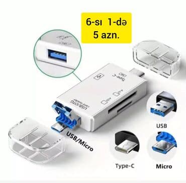 kamera dəsti: Çoxfunksiyalı USB-C OTG KART OXUYUCU ADAPTERİ. SD və TF kartları — 5
