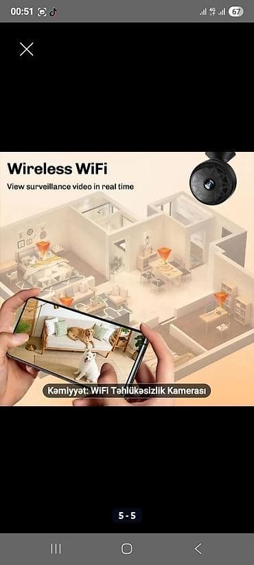 1155 plata: WiFi Təhlükəsizlik Kamerası - Simsiz WiFi bağlantısı: Telefon və — 2