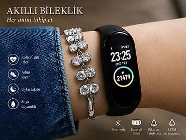 Yeni, Smart qolbaq, Xiaomi, Suya davamlı, rəng - Qara