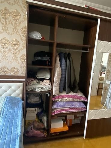 İşlənmiş, 2 qapılı, Güzgülü, Qəhvəyi, Kupe, Düz dolab — 3