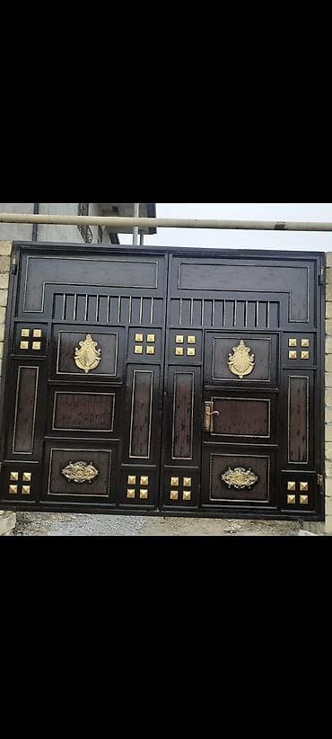 qab: Dəmir Həyət darvazası, Yana açılan, Mexaniki, Qapı ilə, Kredit yoxdur — 6