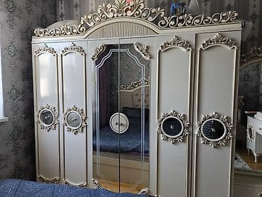 aydinoglu mebel: 6 qapı, Güzgülü, Bej, Digər material, Kupe, Düz dolab — 2