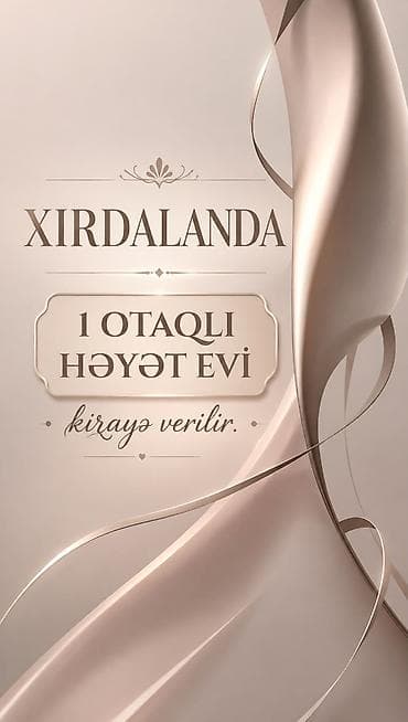 Xırdalanda 1 otaqlı həyət evi kirayə verilir. Ünvan: Xırdalan Uğur