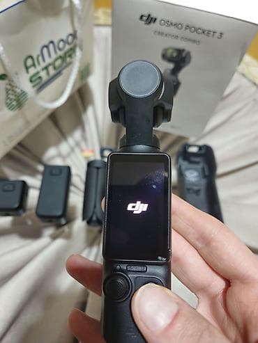 kompüter ekran: DJI Osmo Pocket 3 – Creator Combo Kompakt 3-oxlu stabilizatorlu — 2