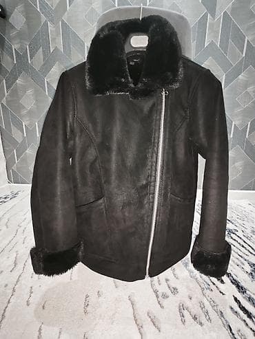 xəz: Dublonka -----Qara rəngli süni xəzli qadın kürkü/jaketi - Model — 2