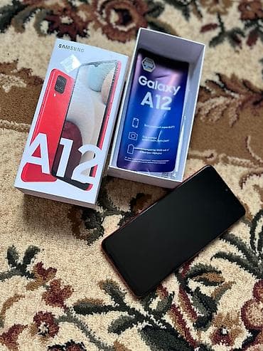 070 211 nomreler: Samsung Galaxy A12, 32 GB, rəng - Qırmızı, Barmaq izi — 2