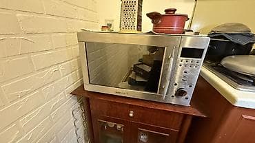 qizdirici pec: Mikrodalğalı soba Ayrıca dayanan, Mikrodalğalar ilə, rəng - Gümüşü — 1