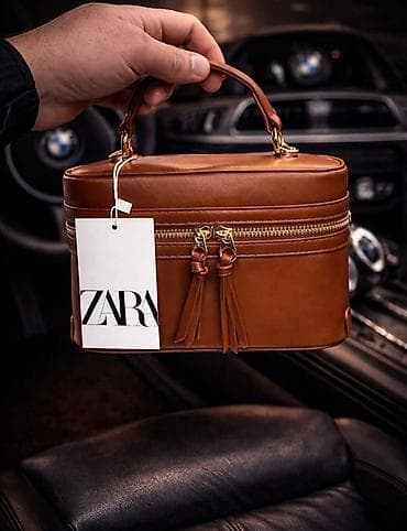 ZARA qadın əl çantası – kompakt, sərt formalı “vanity” model — 3