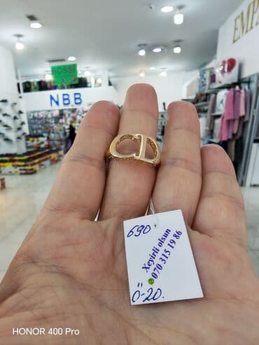 qızılların qiyməti: Üzük, Sarı qızıl, 585 Əyar, Qaşsız — 4
