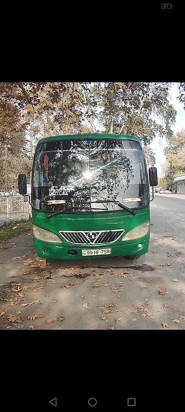 07 satılır: Yaşıl rəngli kiçik şəhər/marşrut avtobusu - Marka/model: Higer (kiçik — 1