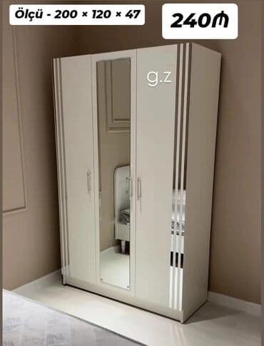 шкаф в прихожей: Açılan, 3 qapılı Düz dolab, Şifonyer — 1