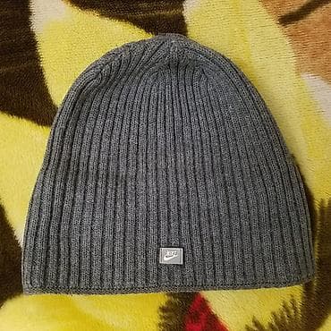 nike papaq: Toxunma, trikotaj papaq, Nike, İşlənmiş, rəng - Boz, One size — 1