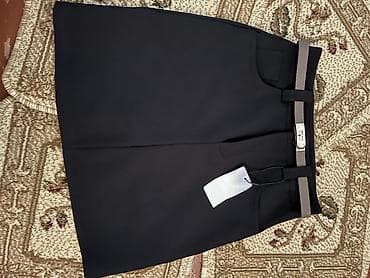 deri kaşlok: Qara mini ətək + kəmər - Model: A-kəsim mini ətək - Rəng: dərin qara — 5