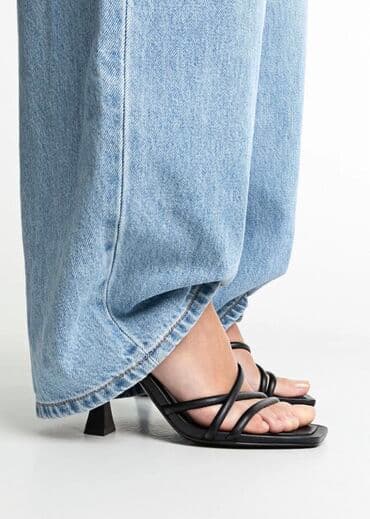 босоножки новые 36 размер: Stradivarius, Размер: 35, цвет - Черный, Новый — 5