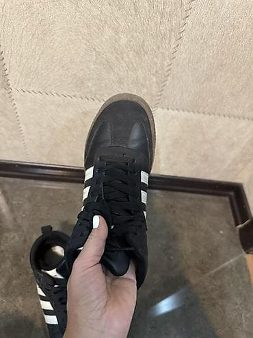 krasovka: İçi mexli Qara rəngli Adidas kişi/kadın idman ayaqqabısı – yüksəkboğaz — 6