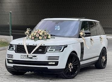 Range Rover – bəy-gəlin maşını üçün dekor xidməti - Ağ rəngli Range