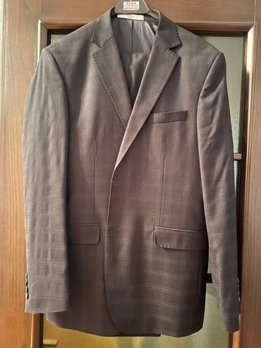 göy rəngli kişi cemperləri: Kostyum, Demisezon, Kiğılı, XL — 3