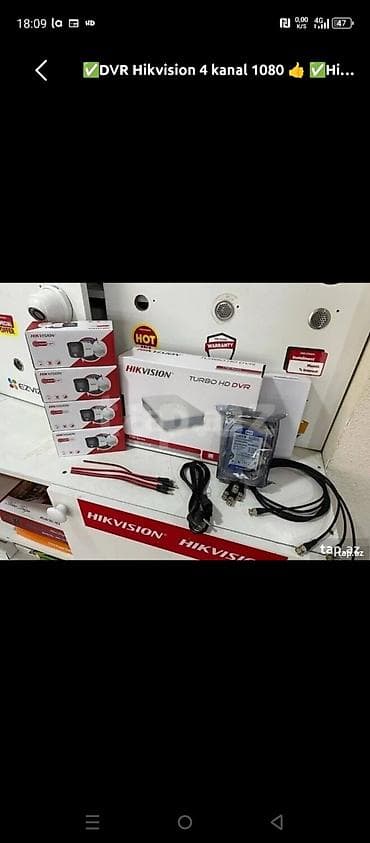 canon 600d kit: Hikvision 4 kanallı müşahidə sistemi dəsti Tərkib: - Hikvision Turbo — 1