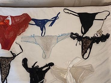 kətan paltar: Qadın lingerie seti – müxtəlif string və tanga alt paltarı — 2