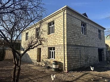 qaracuxurda ucuz heyet evleri: 2 mərtəbəli daş tikili ev - Material: keyfiyyətli bərk daş bloklarla — 1