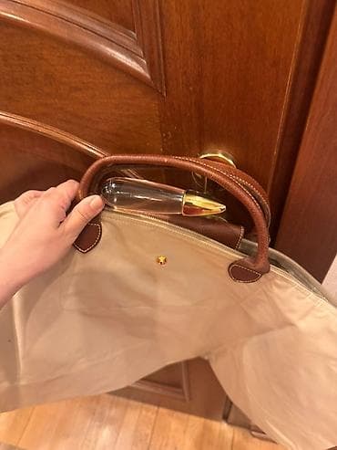 deri çanta: Bej rəngli böyük ölçülü tote/aller-retour tipli çanta - Rəng: açıq — 8