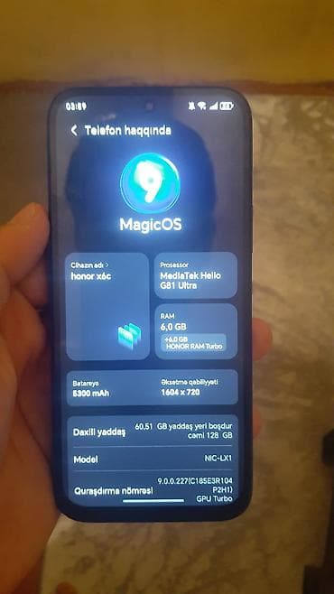 bakcell modem: Honor X6c, 128 GB, rəng - Qara, İki sim kartlı — 4