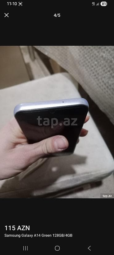 samsung not 12: Samsung Galaxy A14, 128 GB, rəng - Yaşıl, Barmaq izi — 2