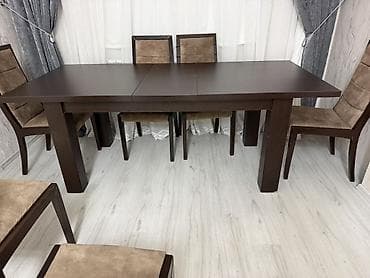 bag desti: Qonaq otağı üçün, Açılan, Dördbucaq masa, 6 stul — 6