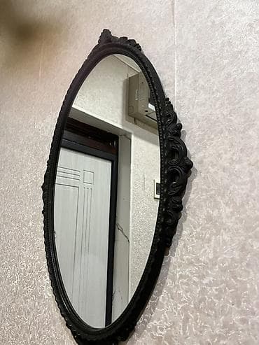 ural zid: Güzgü Divar üçün, Oval, Dekorativ, Naxışlı — 2